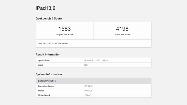 First Benchmarks for New iPad Air With A14 Processor Surface Online