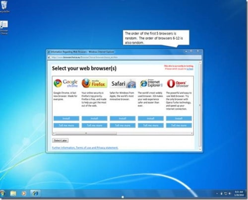 Microsoft Begins Testing Browser Choice Screen