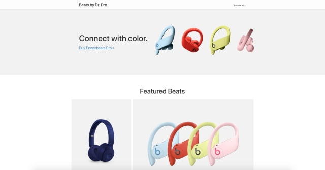 Apple Removes Featured Beats Landing Page Ahead of October 13th Event