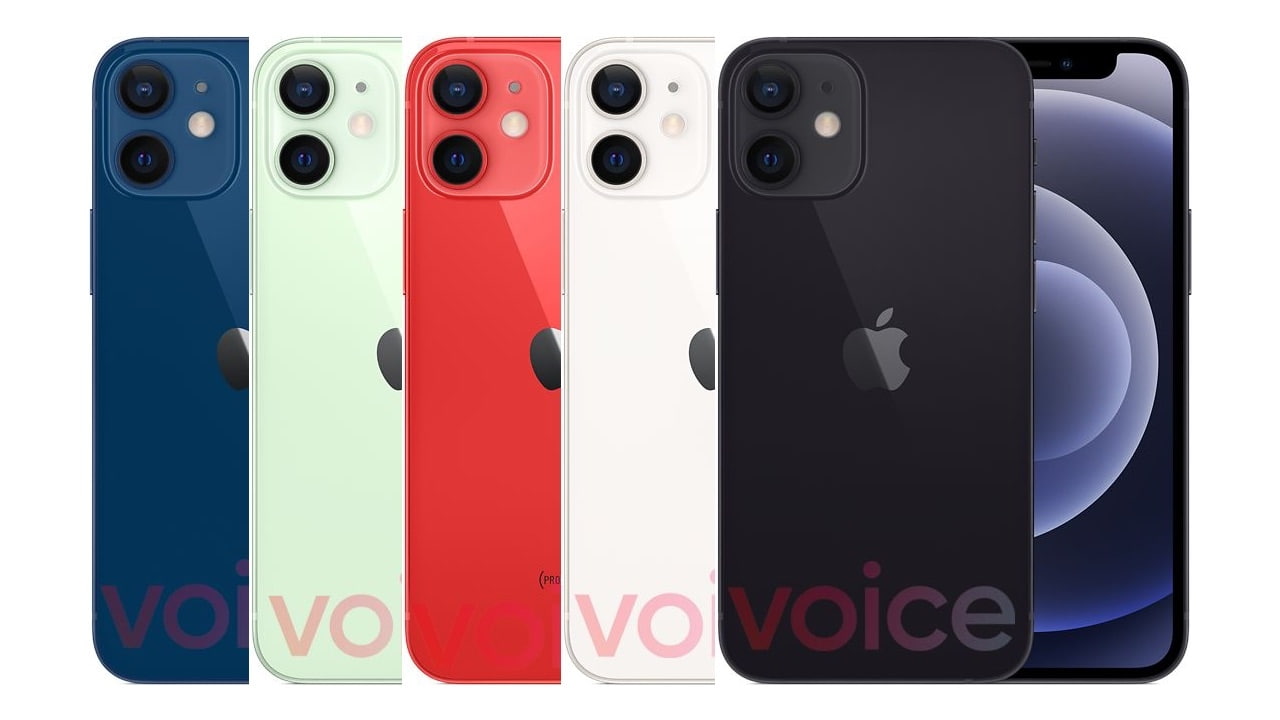 Iphone 12 Mini Leaked In Black White Red Green Blue Images Iclarified