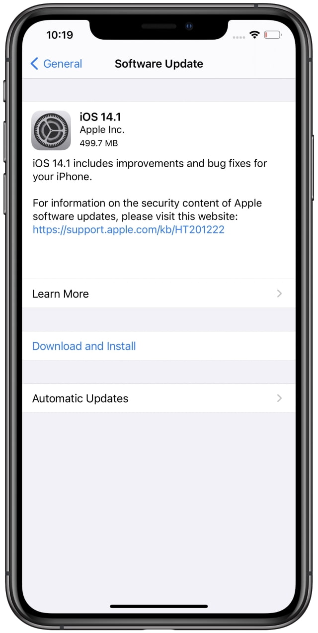 Apple Releases iOS 14.1 and iPadOS 14.1 With Numerous Bug Fixes and Improvements
