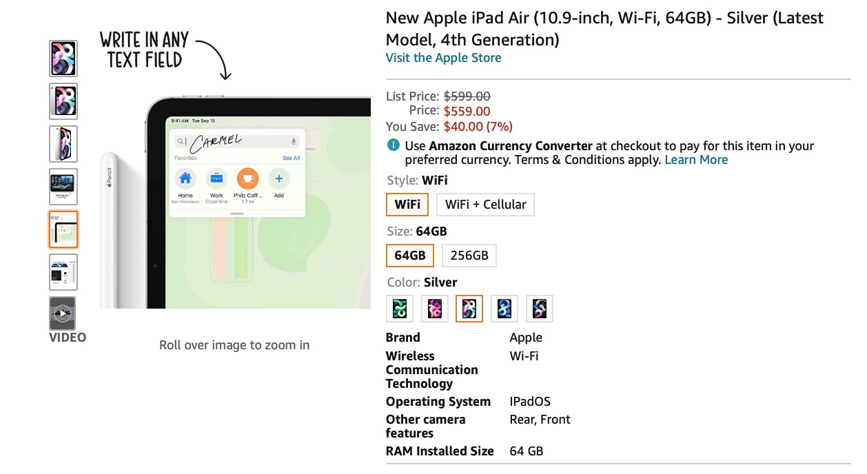 Amazon Discounts New iPad Air 4 By $40 on Release Day! [Deal]