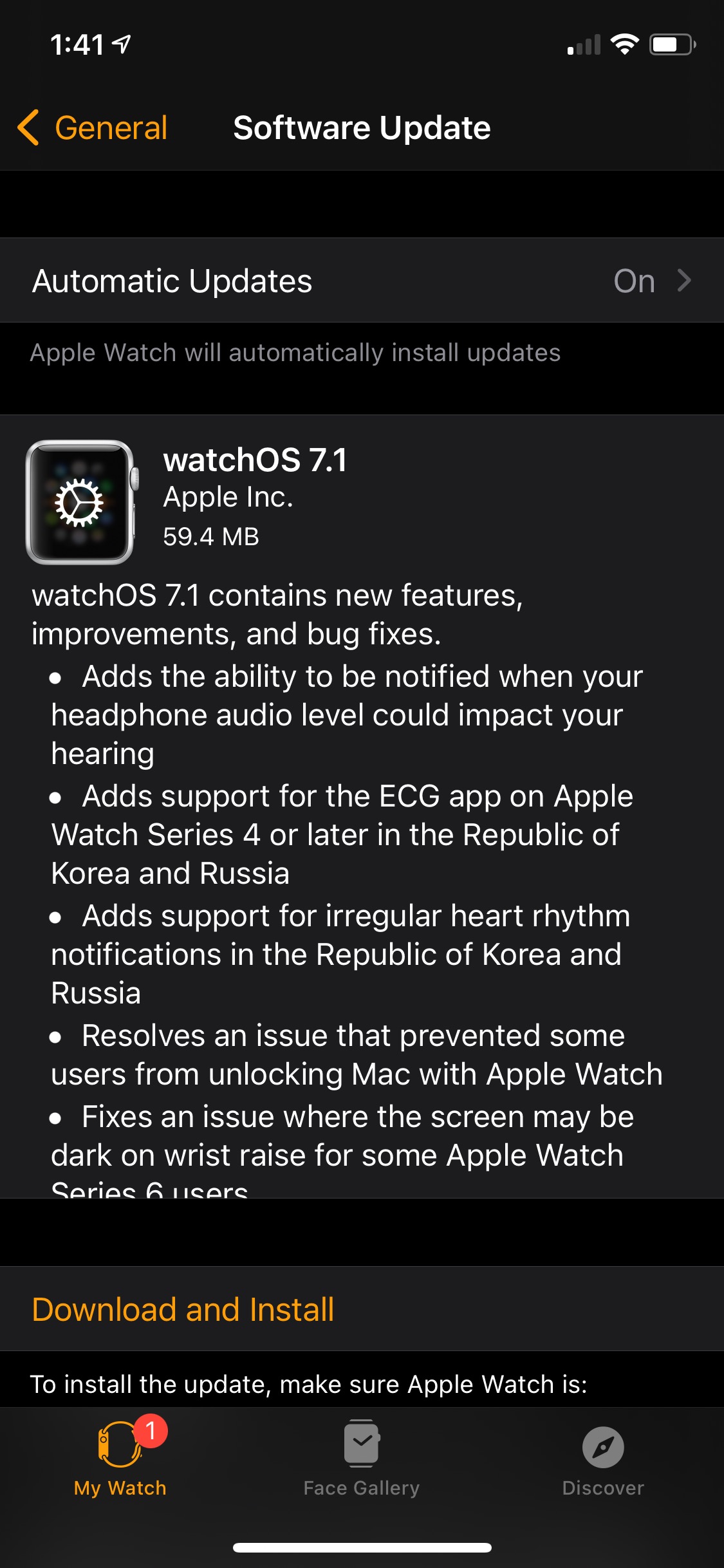 Apple Releases watchOS 7.1 for Apple Watch With Headphone Audio Level Alerts, Expanded ECG App Availability, More