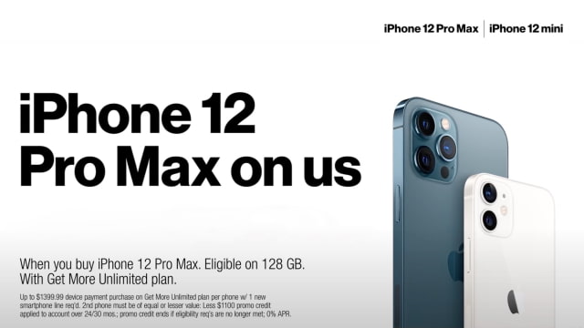 Verizon Offers Buy One, Get One Free Promo on New 5G iPhone 12/Pro/Max/Mini