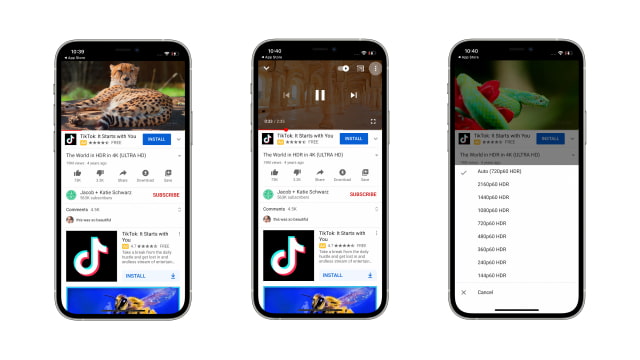 YouTube App Gets HDR Support for New iPhone 12/Pro/Max/mini