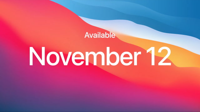 MacOS Big Sur Will Be Released on November 12