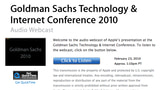Apple Posts Webcast of Goldman Sachs Presentation