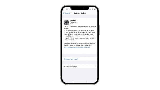 Apple Releases iOS 14.2.1 for iPhone 12/Pro/Max/mini [Download]