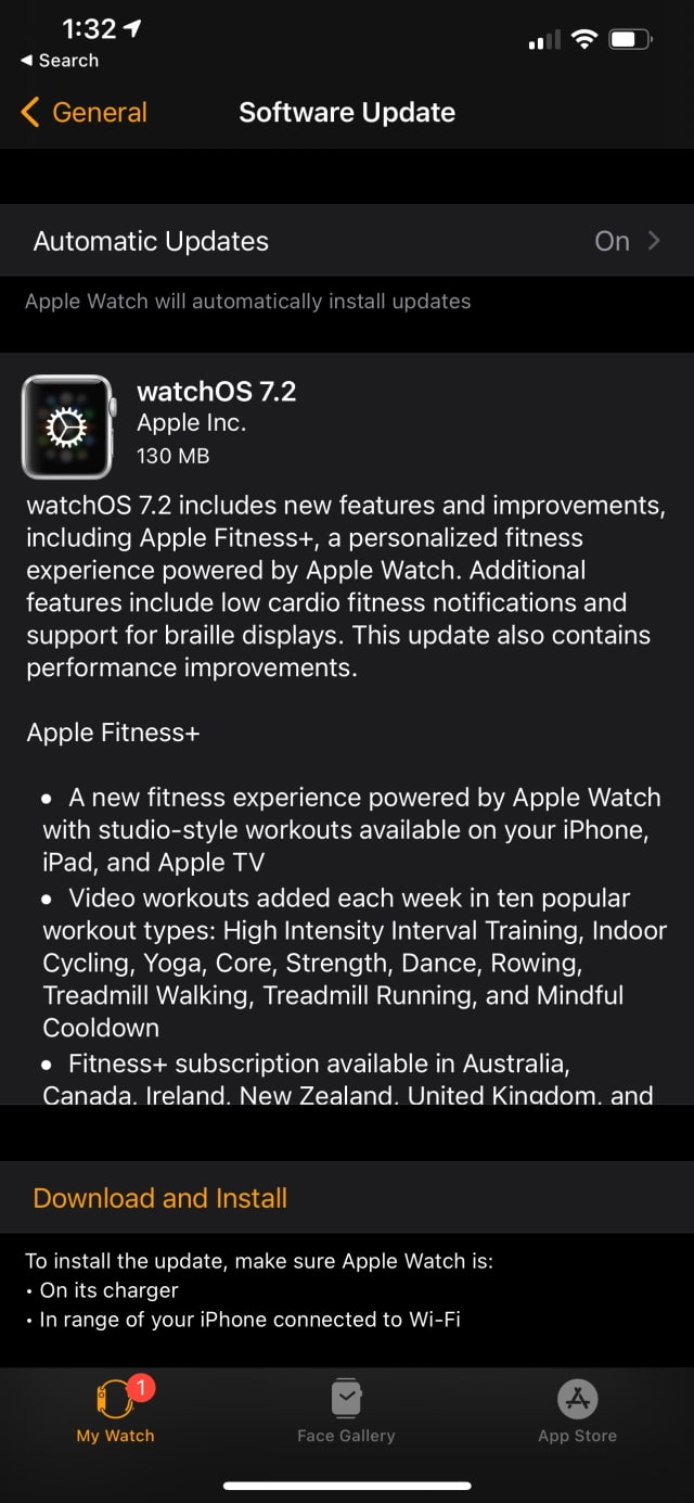Apple Releases watchOS 7.2 for Apple Watch With Apple Fitness+, Low Cardio Fitness Notifications, More [Download]