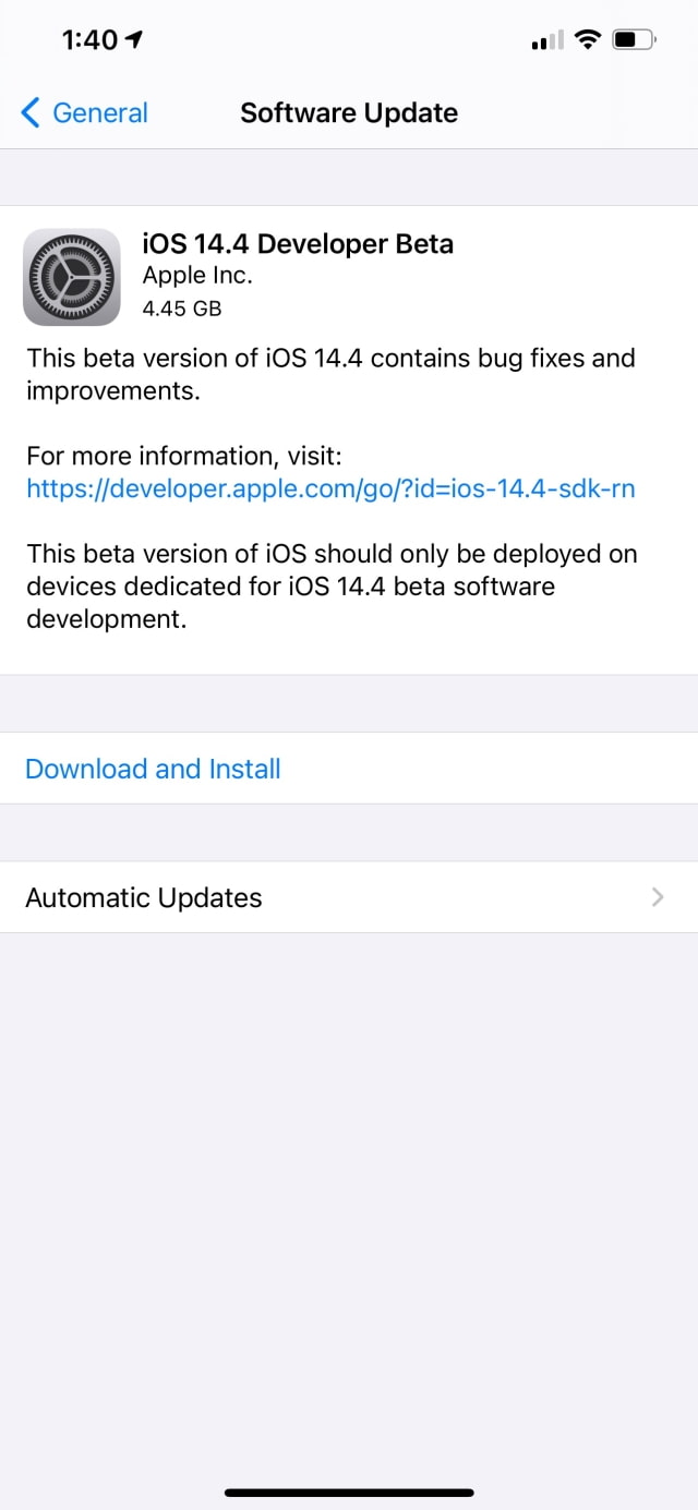 Apple Releases iOS 14.4 Beta and iPadOS 14.4 [Download]