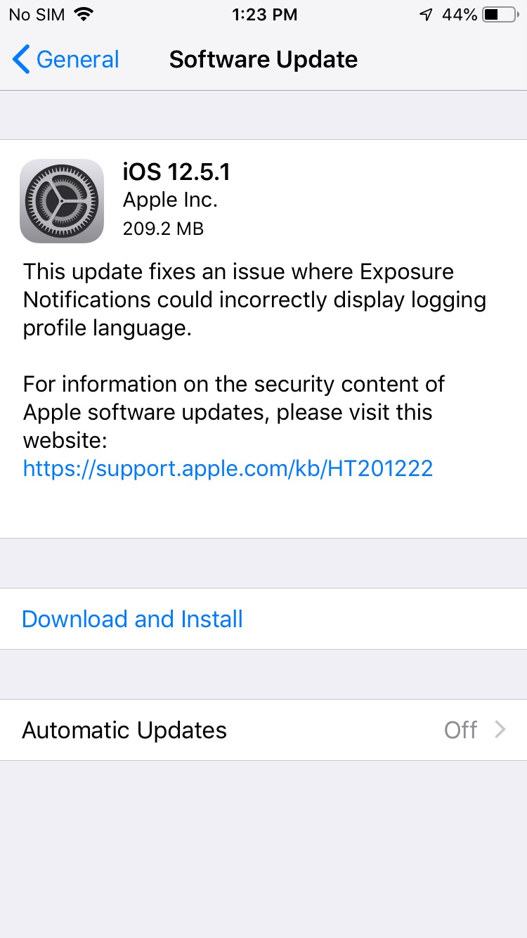 Apple Releases iOS 12.5.1 for Older iPhones, iPads With Exposure Notification Fix [Download]