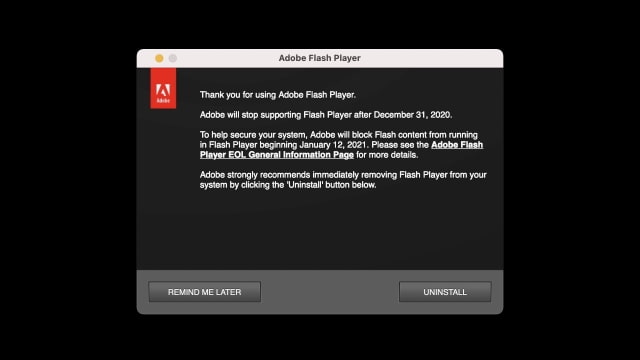 Adobe Will Block Flash Content From Running in Flash Player Starting Today 