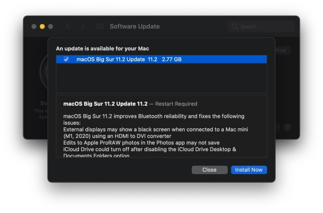 Apple Seeds macOS Big Sur 11.2 RC With Fix for External Displays on M1 Mac Mini, Bluetooth Improvements, More [Download]