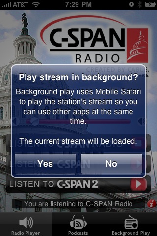 C-SPAN iPhone App Uses Safari to Stream Music in the Background