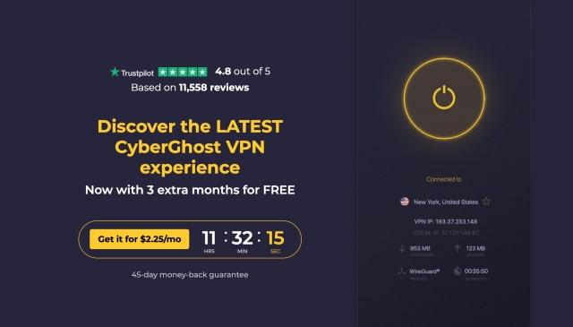 CyberGhost VPN On Sale for 83% Off Plus 3 Months Free [Deal]