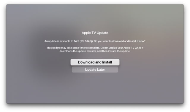 Apple Seeds tvOS 14.5 Beta 1 to Developers [Download]