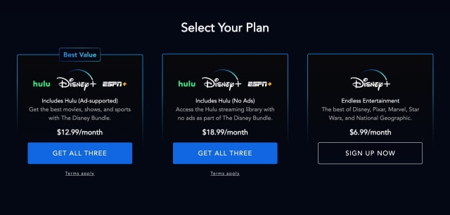 Streaming Bundle Including Disney+, ESPN+, and Ad-Free Hulu Now Widely