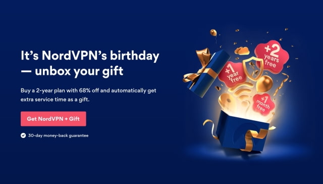 NordVPN Celebrates Birthday With 68% Off Plus Free Gift of 1 Month, 1 Year, or 2 Years Service [Deal]