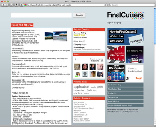 FinalCutters Adds Unique Product Directory