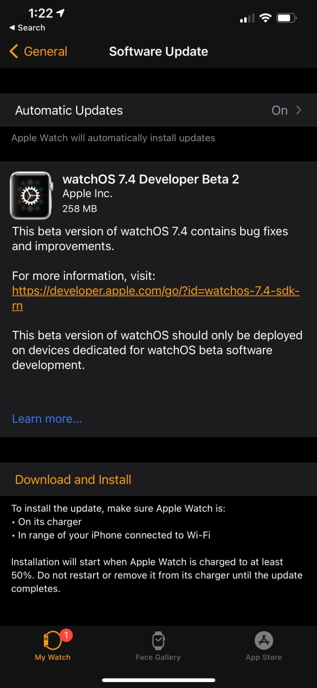 Apple Seeds watchOS 7.4 Beta 2 to Developers [Download]