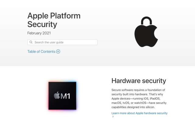 Apple Platform Security Guide Updated for M1 Processor, iOS 14.3, macOS 11.1, More