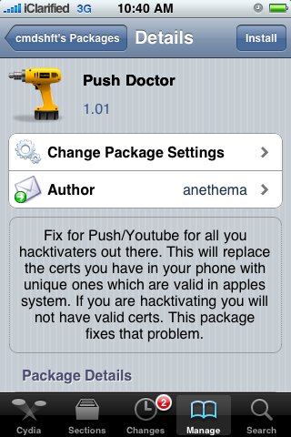Notificaciones Push Libre Arreglo para el iPhone Hacktivated