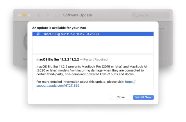 Apple Releases macOS Big Sur 11.2.2 to Prevent Damage From Non-Compliant USB-C Hubs and Docks