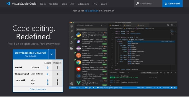 Microsoft Releases Visual Studio Code as Universal Binary With M1 Mac Support