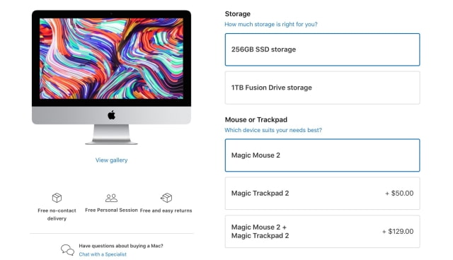 Apple Stops Offering 512GB and 1TB SSD Option on 21.5-inch iMac Ahead of Rumored Update