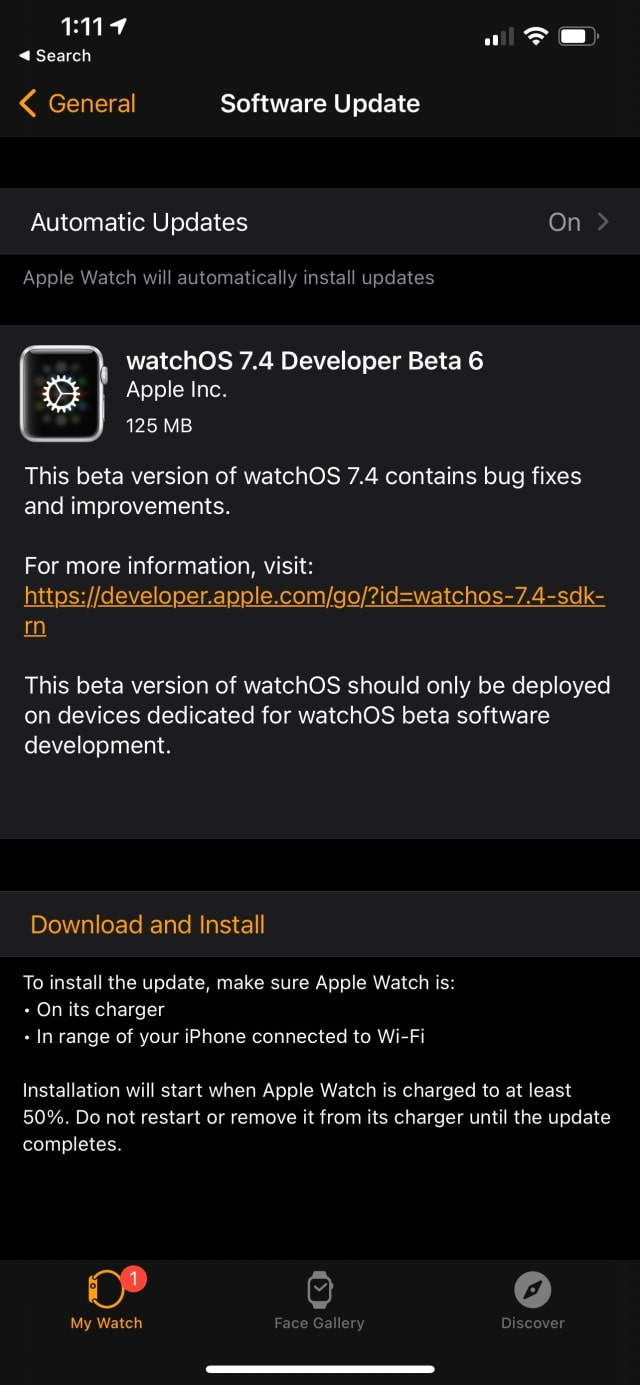 Apple Seeds watchOS 7.4 Beta 6 to Developers [Download]