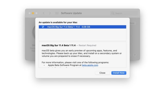 Apple Releases macOS Big Sur 11.4 Beta to Developers [Download]