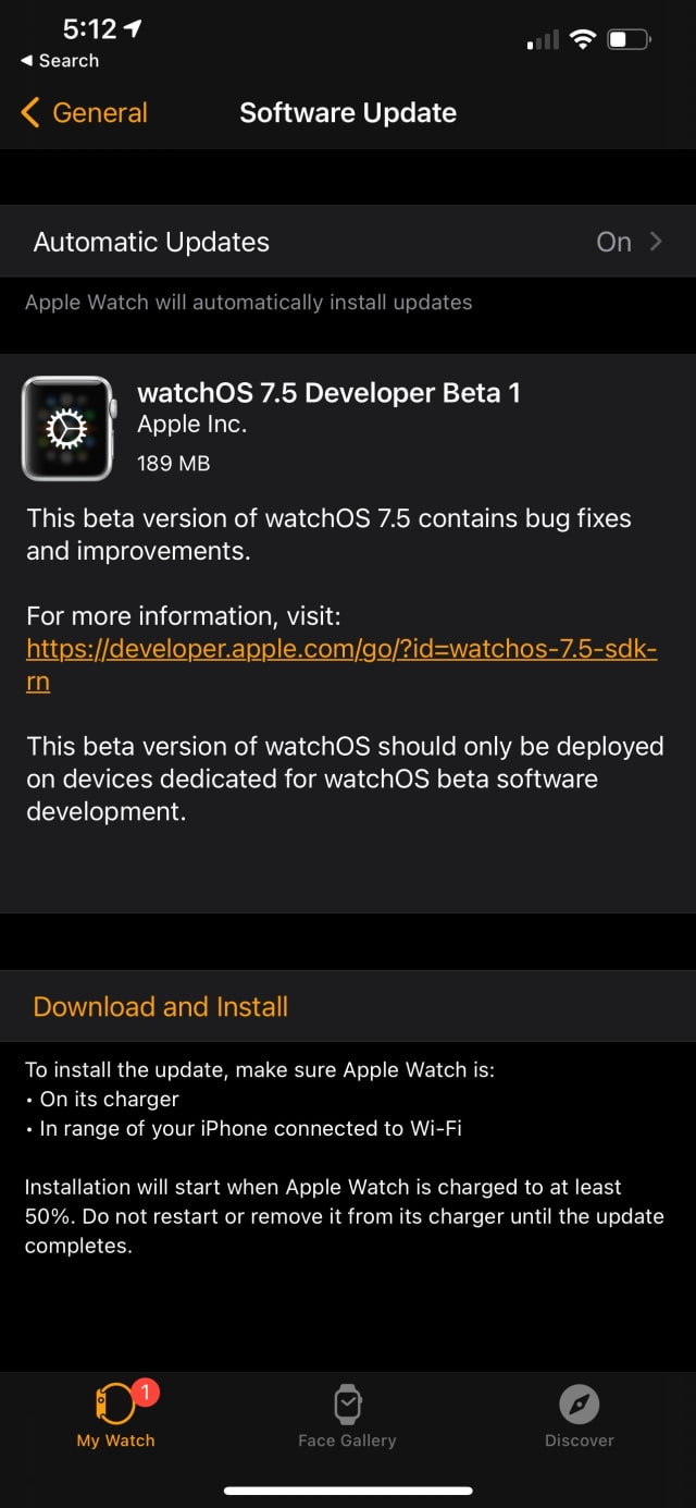 Apple Seeds watchOS 7.5 Beta to Developers [Download]