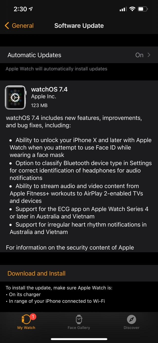 Apple Releases watchOS 7.4 for Apple Watch [Download]