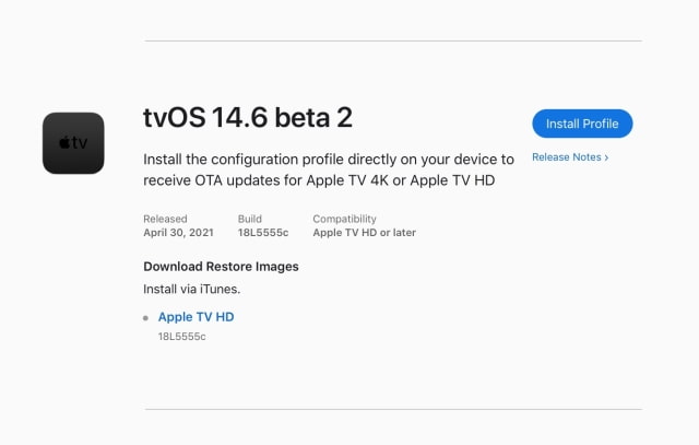 Apple Seeds tvOS 14.6 Beta 2 to Developers [Download]