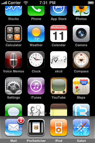 Vertically Scroll Your iPhone Springboard Using Infiniboard