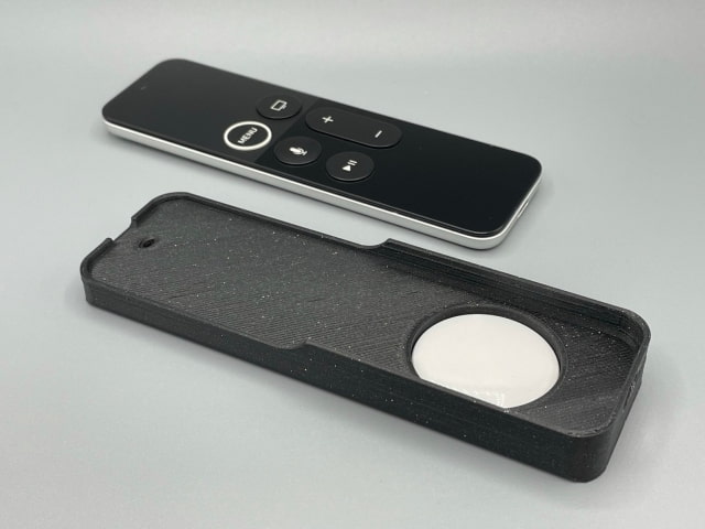 3D Printed Case for Siri Remote Features AirTag Holder