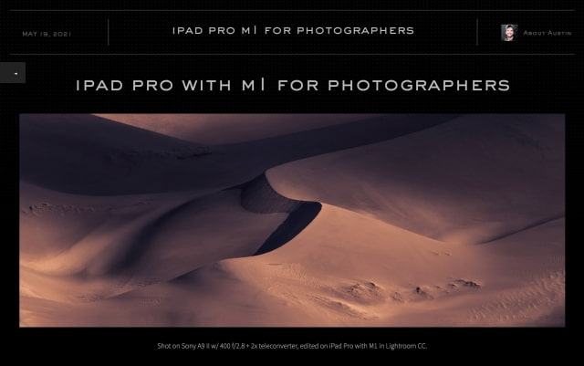 Photographer Austin Mann Reviews New 12.9-inch M1 iPad Pro