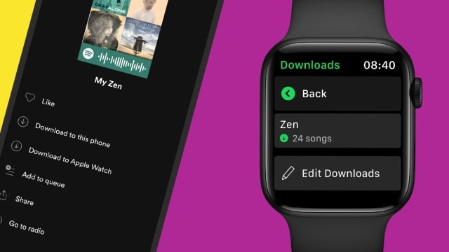 Spotify Enables Downloads for Offline Playback on Apple Watch