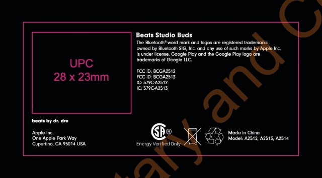 New 'Beats Studio Buds' Spotted in FCC Database [Images]