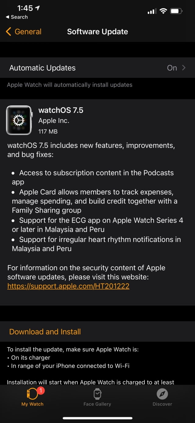 Apple Releases watchOS 7.5 for Apple Watch [Download]