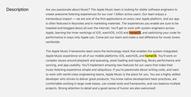 Apple Leaks New &#039;homeOS&#039; in Job Listing Ahead of WWDC