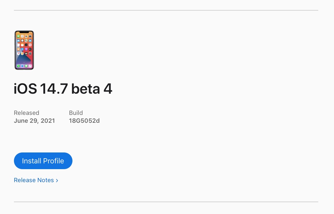 Apple Releases iOS 14.7 Beta 4 and iPadOS 14.7 Beta 4 [Download]