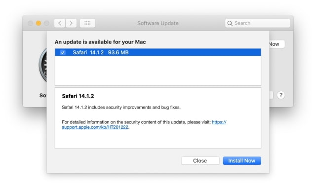 Apple Releases Safari 14.1.2 for macOS Catalina and Mojave [Download]