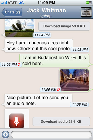 WhatsApp Messenger for iPhone Gets Updated