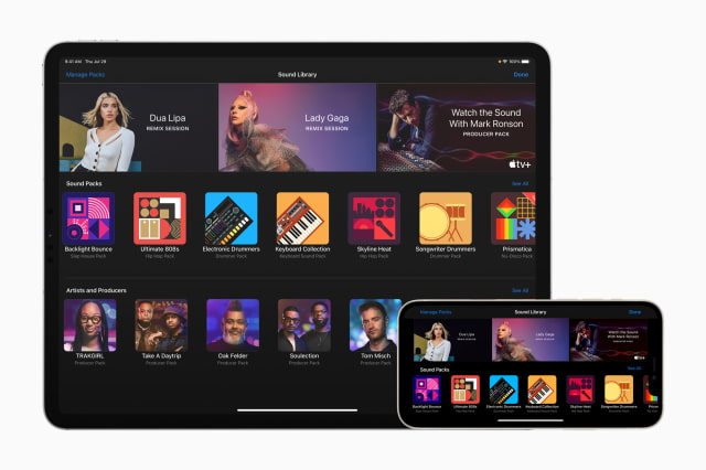 GarageBand Updated With All-New Sound Packs from Dua Lipa, Lady Gaga, Top Producers