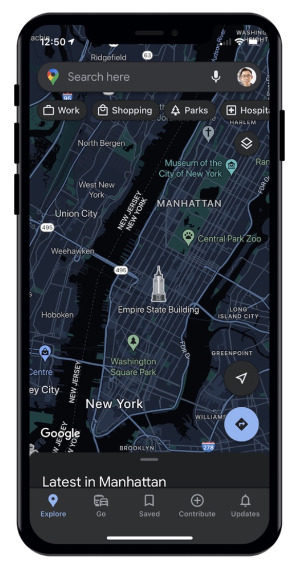 Google Maps for iOS Gets Dark Mode, Widgets, More