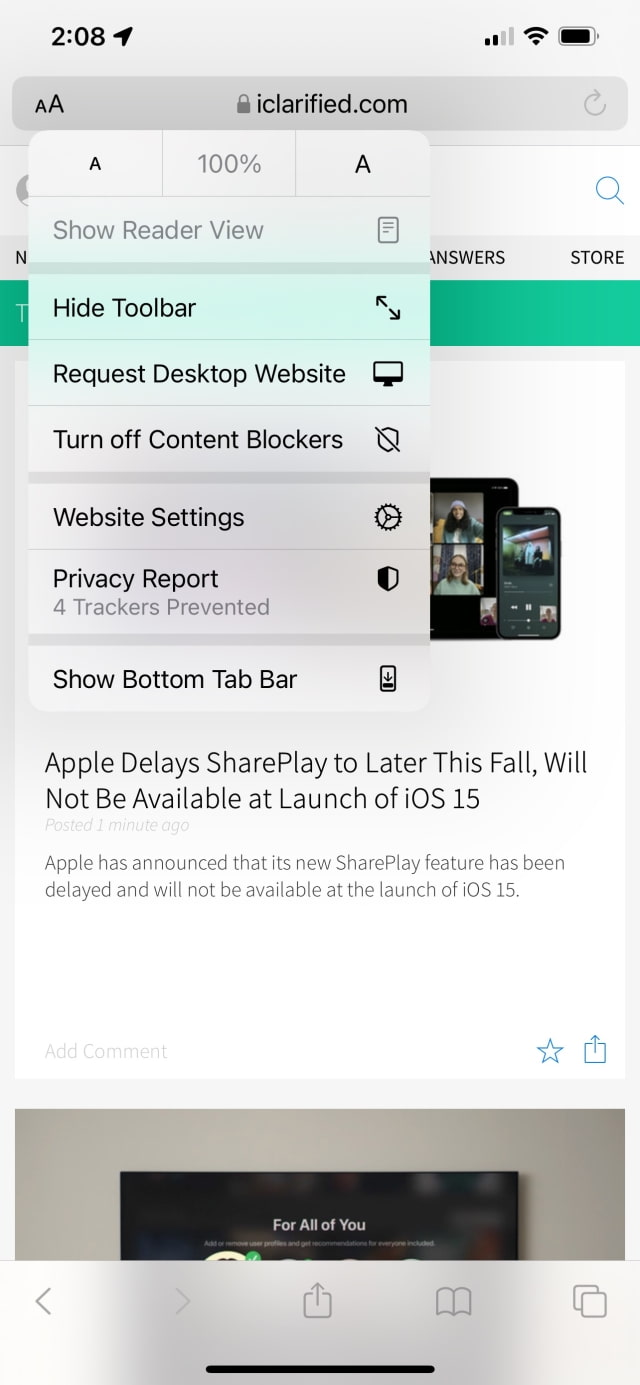 iOS 15 Beta 6 Updates Safari With Option for Top Address Bar