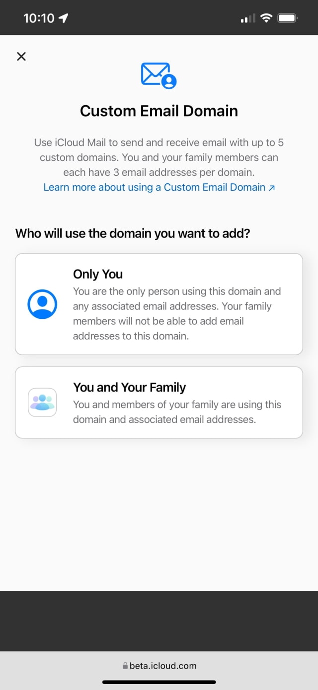 Custom Email Domains With iCloud  Now in Beta