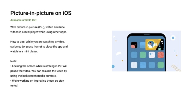 YouTube Premium Subscribers Can Now Use Picture-in-Picture On iOS
