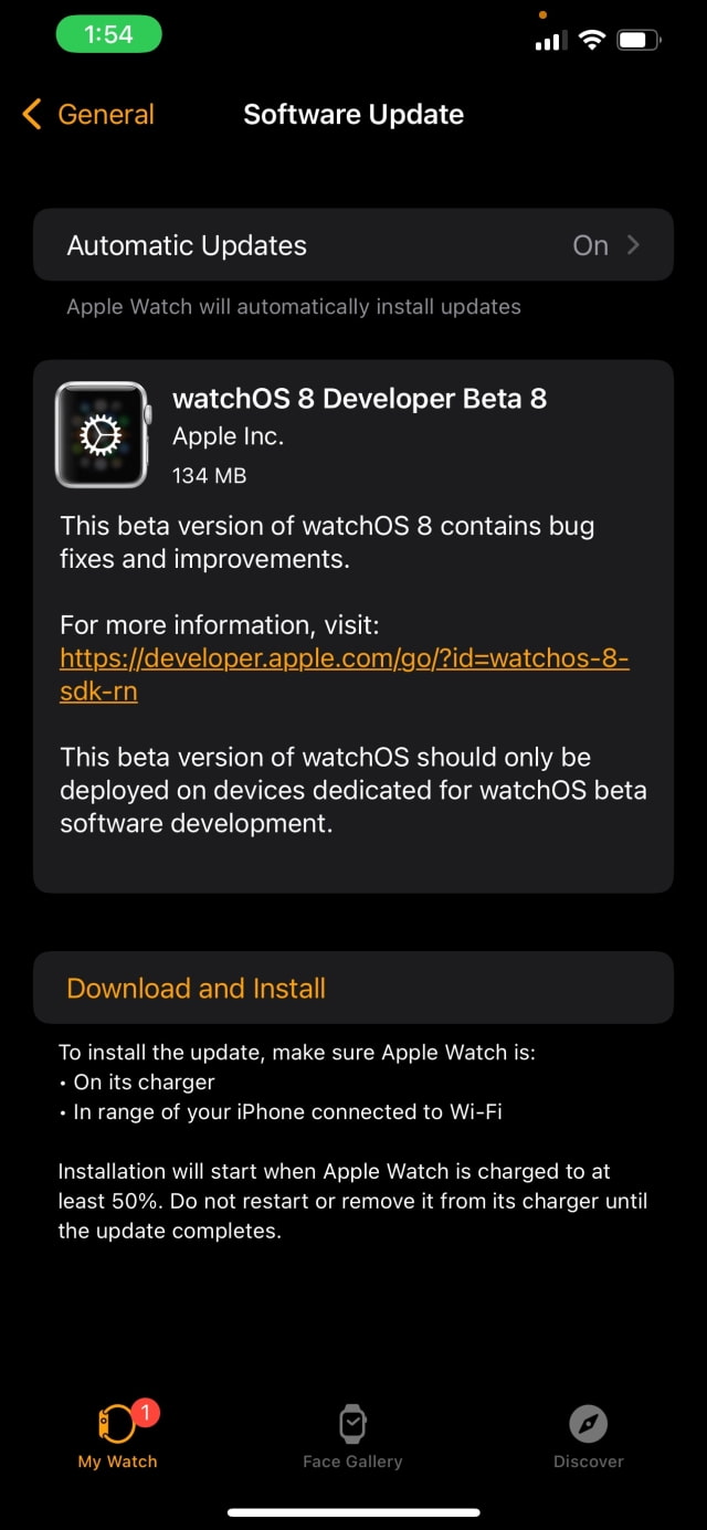 Apple Seeds watchOS 8 Beta 8 to Developers [Download]